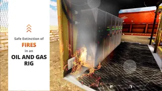 Extinguir un incendio con seguridad en un equipo de perforación