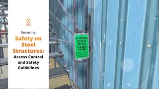 Estructura de acero: control de acceso y etiquetado