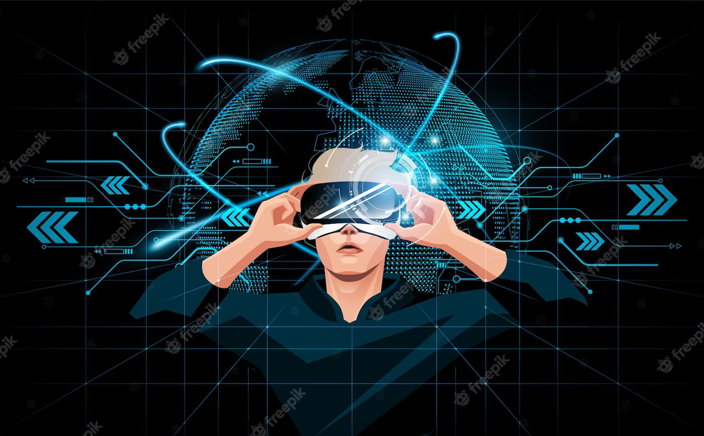 man holding a vr headset